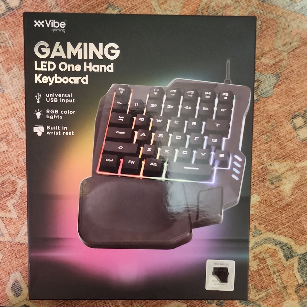 Vibe Led One Hand Gaming Keyboard with RGB Lighting